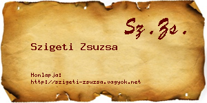 Szigeti Zsuzsa névjegykártya